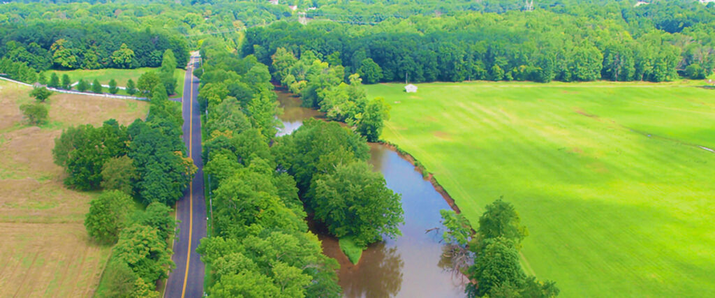 Aerial photo of a landscape